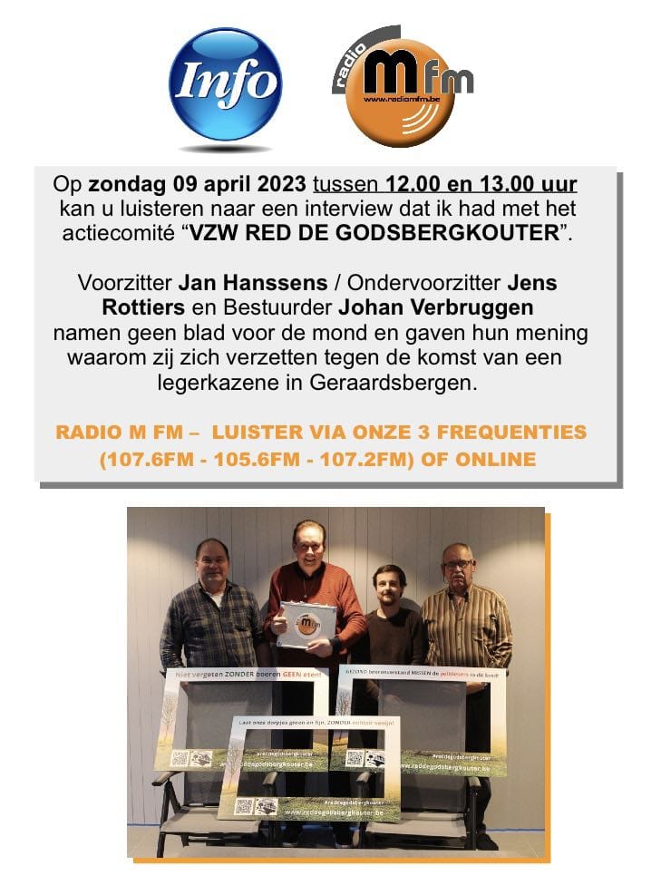 VZW Red De Godsbergkouter - interview met radio Mfm